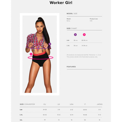 OBSESSIVE – SEXY ARBEITER-MÄDCHENKOSTÜM S/M
