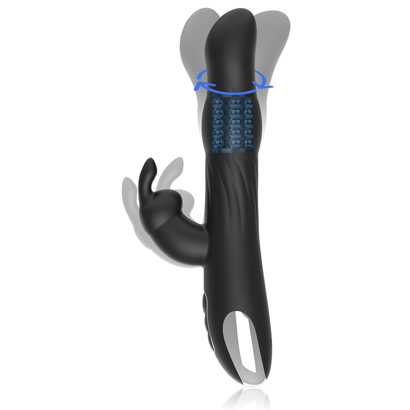 BRILLY GLAM MOEBIUS RABBIT VIBRATOR UND ROTATOR KOMPATIBEL MIT WATCHME WIRELESS TECHNOLOGY