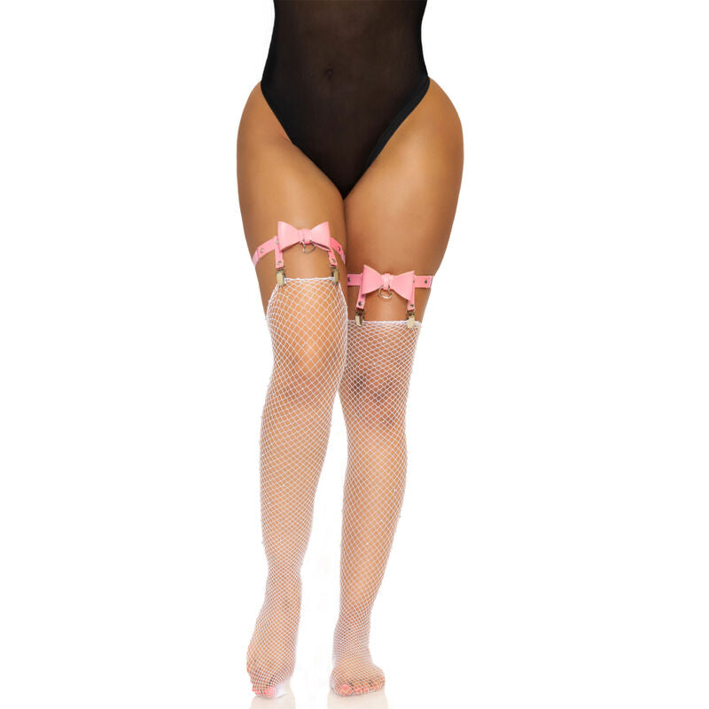 LEG AVENUE – HOHES GARTER AUS VEGANES LEDER, EINHEITSGRÖSSE, SCHWARZ