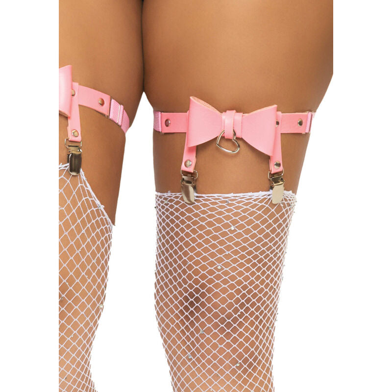 LEG AVENUE – HOHES GARTER AUS VEGANES LEDER, EINHEITSGRÖSSE, SCHWARZ