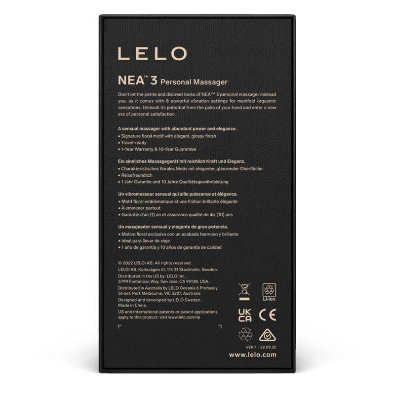 LELO – NEA 3 PERSÖNLICHES MASSAGERÄT SCHWARZ