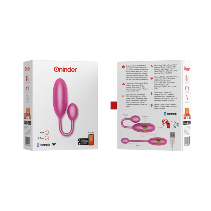 ONINDER – VIBRANT EGG DENVER PINK 7 X 2,7 CM KOSTENLOSE ANWENDUNG