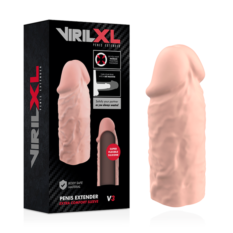 VIRILXL - NATÜRLICHE FLÜSSIGE SILIKON-PENISVERLÄNGERUNG V3