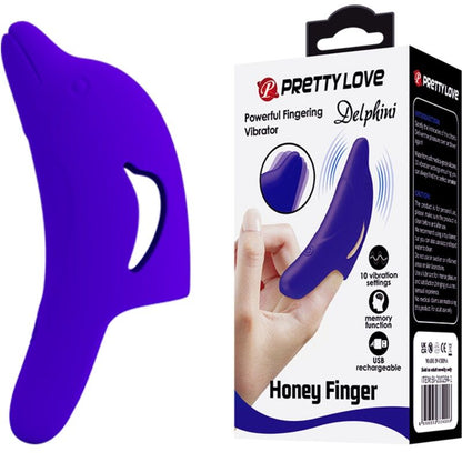 PRETTY LOVE – LEISTUNGSSTARKER DUNKELBLAUER FINGERSTIMULATOR DELPHINI
