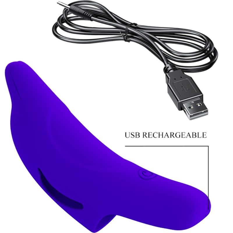PRETTY LOVE – LEISTUNGSSTARKER DUNKELBLAUER FINGERSTIMULATOR DELPHINI