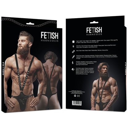 FETISH SUBMISSIVE ATTITUDE – V-GESCHIRR AUS ÖKO-LEDER FÜR HERREN