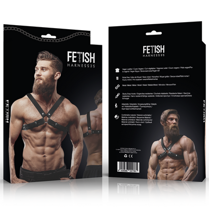 FETISH SUBMISSIVE ATTITUDE – VERSTELLBARES BULLDOGGENGESCHIRR AUS UMWELTFREUNDLICHEM LEDER FÜR MÄNNER