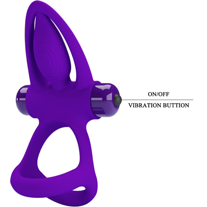 PRETTY LOVE - VIOLETTER VIBRATORRING AUS SILIKON 10 VIBRATIONEN