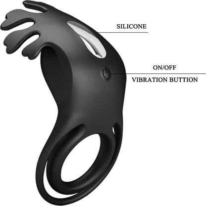 PRETTY LOVE - RUBEN 7 VIBRATIONS SCHWARZER VIBRATORRING AUS SILIKON