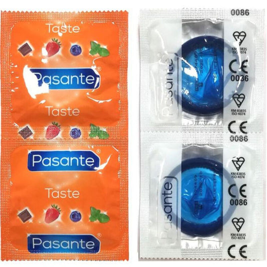 PASANTE - KONDOME MIT BLAUBEERGESCHMACK, BEUTEL 144 EINHEITEN