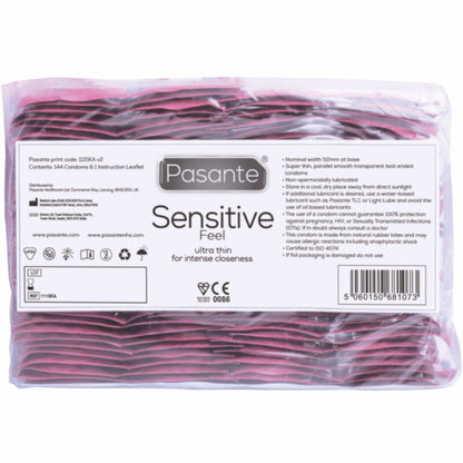 PASANTE - SENSITIVE KONDOMBEUTEL 144 EINHEITEN