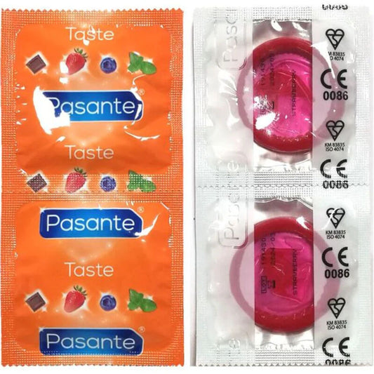 PASANTE - KONDOME MIT ERDBEERGESCHMACK, BEUTEL 144 EINHEITEN