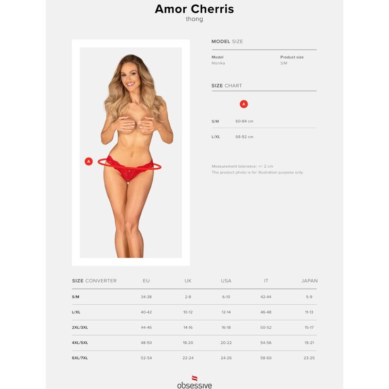 OBSESSIVE – THONG AMOR CHERRIS L/XL