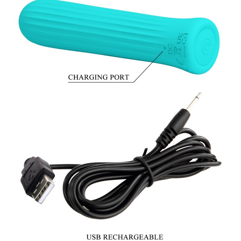 PRETTY LOVE - WEISSER VIBRATOR, BLAUER STIMULATOR