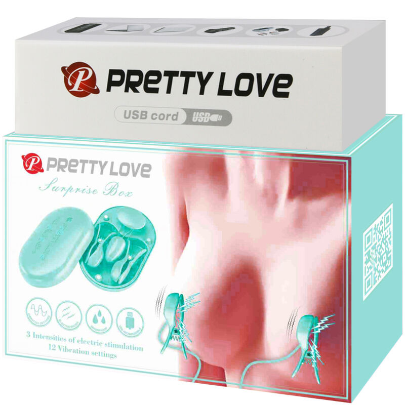 PRETTY LOVE – ÜBERRASCHUNGSBOX MIT BLAUER ELEKTROSTIMULATIONSKLEMME