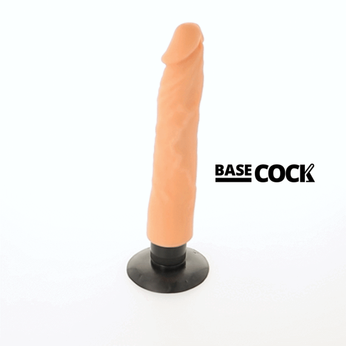 BASECOCK - VIBRATEUR RÉALISTE 2-1 NOIR 20 CM -O- 4 CM