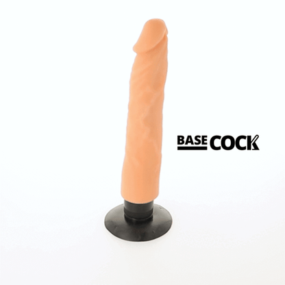 BASECOCK - VIBRATEUR RÉALISTE 2-1 NOIR 20 CM -O- 4 CM