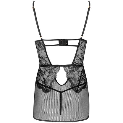 LIVCO CORSETTI FASHION - BARIRIN LC 90633 CHEMISE + CULOTTE NOIR L/XL