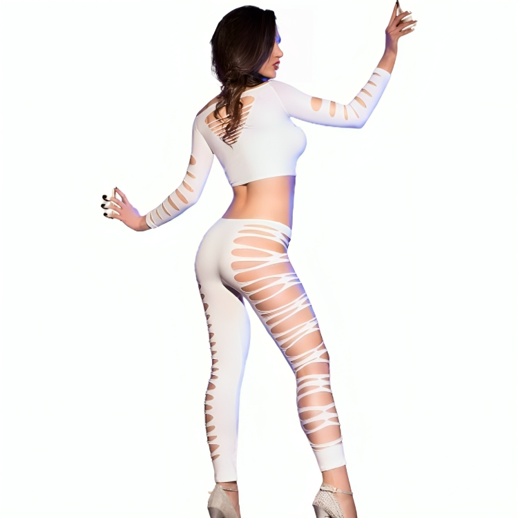 CHILIROSE - CR 3654 TOP & LEGGINS NOIR S/M