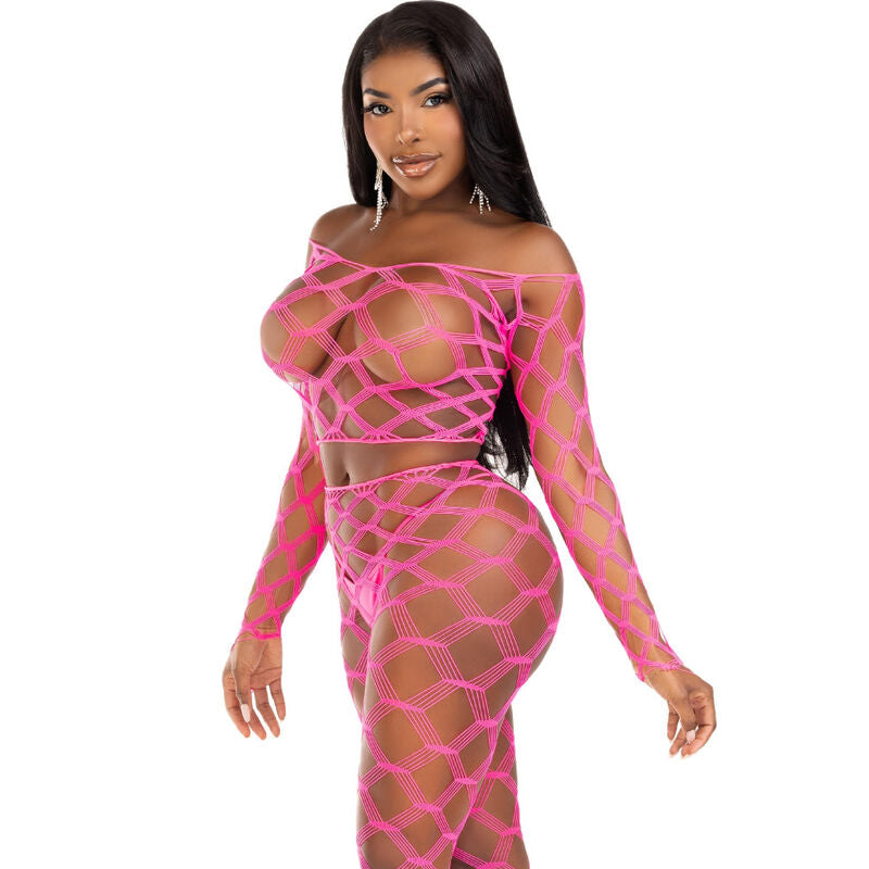 LEG AVENUE - TOP & LEGGINS HARDCORE VIOLET