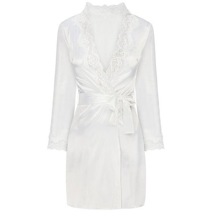 LIVCO CORSETTI FASHION - JACQUELINE LC 90249 ROBE DE CHAMBRE + CHEMISE + CULOTTE ECRU L/XL