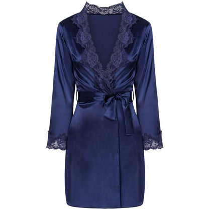 LIVCO CORSETTI FASHION - JACQUELINE LC 90249 ROBE DE CHAMBRE + CHEMISE + CULOTTE BLEU MARINE L/XL
