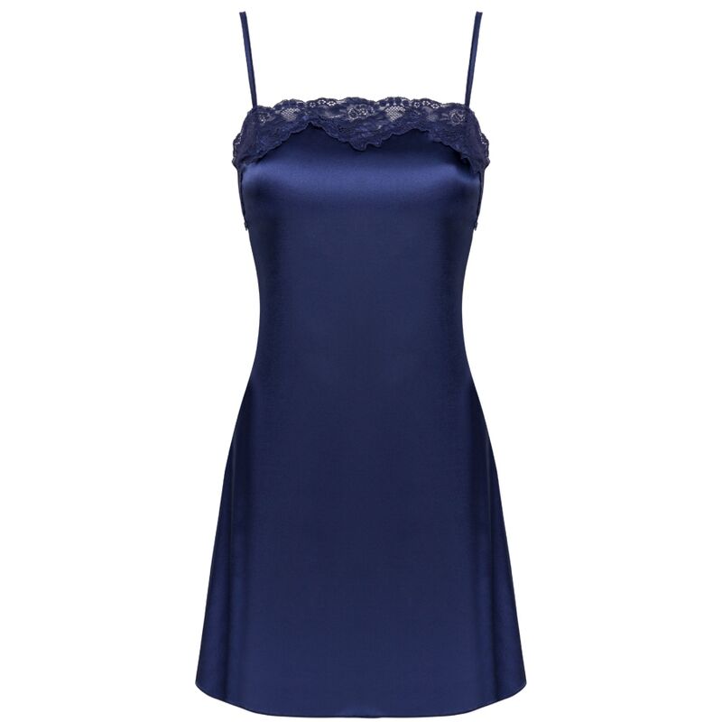 LIVCO CORSETTI FASHION - JACQUELINE LC 90249 ROBE DE CHAMBRE + CHEMISE + CULOTTE BLEU MARINE L/XL