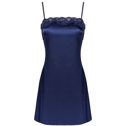 LIVCO CORSETTI FASHION - JACQUELINE LC 90249 ROBE DE CHAMBRE + CHEMISE + CULOTTE BLEU MARINE L/XL