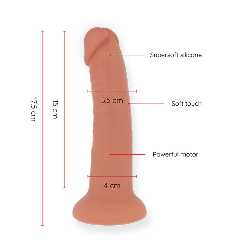 ONINDER - KLEINER DILDO-VIBRATOR BOGOTÁ 9 GESCHWINDIGKEITEN NATÜRLICH 17,5 CM -O- 4 CM - KOSTENLOSE ANWENDUNG