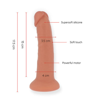 ONINDER - KLEINER DILDO-VIBRATOR BOGOTÁ 9 GESCHWINDIGKEITEN NATÜRLICH 17,5 CM -O- 4 CM - KOSTENLOSE ANWENDUNG