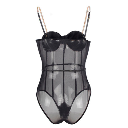 SUBBLIME - BODY NOIR  BRETELLES CHAÎNE L/XL