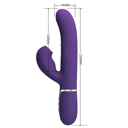 PRETTY LOVE - PERLITA G-SPOT 3 IN 1 MULTIFUNKTIONSVIBRATOR LILA