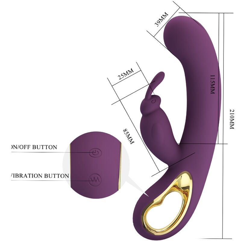 PRETTY LOVE - LIAM RABBIT VIBRATOR UND G-SPOT-STIMULATOR LILA