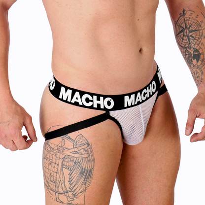 MACHO - MX26X1 JOCK GRID BLANC XL