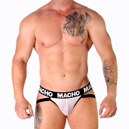 MACHO - MX26X1 JOCK GRID BLANC XL