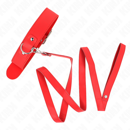 KINK - HALSKETTE MIT GÜRTEL 116 CM VERSTELLBARES ROJO-ARMBAND 32-50 CM X 8 CM