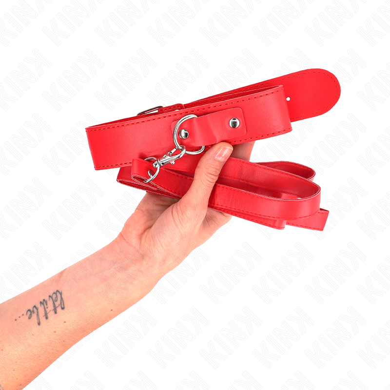 KINK - HALSKETTE MIT GÜRTEL 116 CM VERSTELLBARES ROJO-ARMBAND 32-50 CM X 8 CM