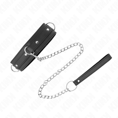 KINK - HALSBAND MIT LEINE 65 CM 3 RINGE MODELL 1 VERSTELLBAR 38-49 CM X 5 CM