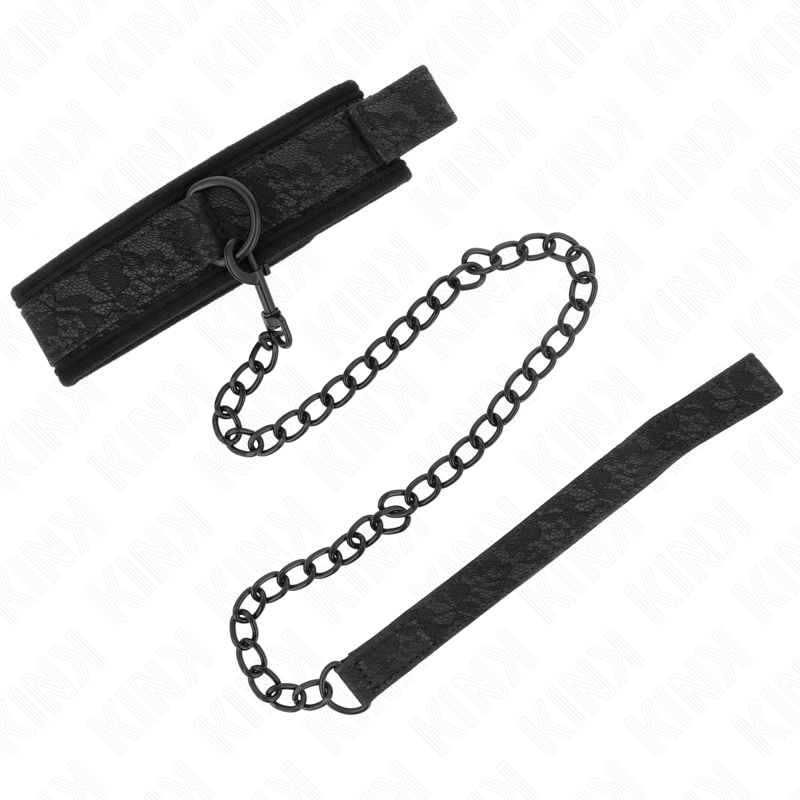 KINK – BASIC-MODELL, HALSBAND MIT LEINE, 77 CM, MODELL 5, VERSTELLBAR 34-54 CM X 5 CM