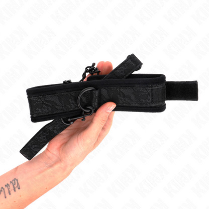 KINK – BASIC-MODELL, HALSBAND MIT LEINE, 77 CM, MODELL 5, VERSTELLBAR 34-54 CM X 5 CM