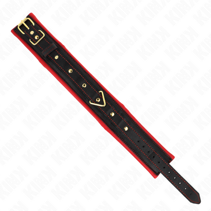 Knickhalsband mit verstellbarer Leine aus einfarbigem Stoff, 33–48 cm x 5,7 cm