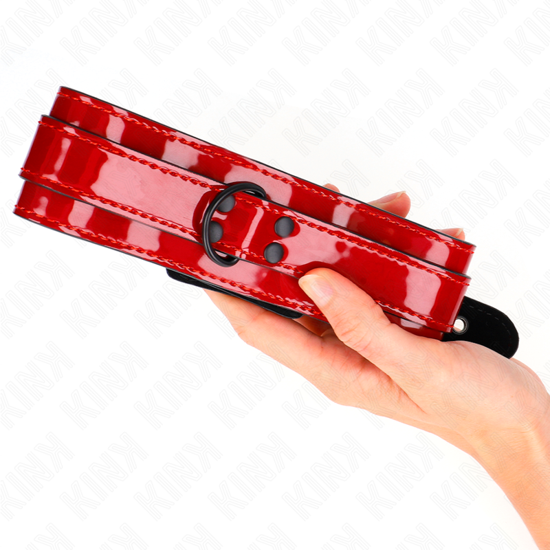 KINK – VERSTELLBARE WEINROTE HALSKETTE 37,5-49,5 CM X 5 CM