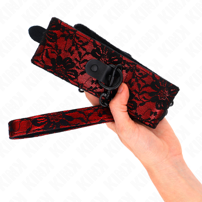 KINK – SPITZEN-HALSKETTE MIT GÜRTEL MIT ECHTEM LEDER-GÜRTEL 105 CM / 44 X 5,5 CM