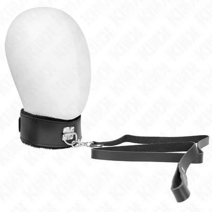 KINK - HALSKETTE MIT GÜRTEL 116 CM MIT VERSTELLBAREM SCHWARZEM LEDERARMBAND 40-48 CM X 6 CM