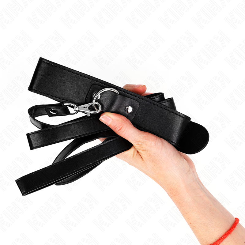 KINK - HALSKETTE MIT GÜRTEL 116 CM VERSTELLBARES SCHWARZES ARMBAND 32-50 CM X 8 CM