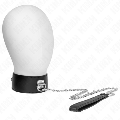 KINK – HALSKETTE MIT GÜRTEL 65 CM MIT BREIT VERSTELLBAREM SCHWARZEM ARMBAND 33,5-41 CM X 5 CM