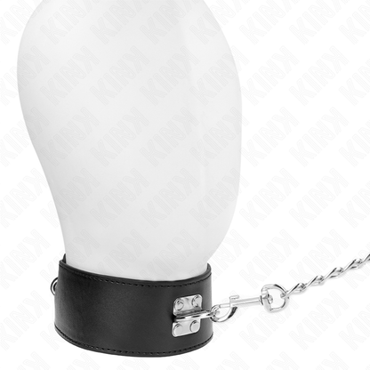 KINK – HALSKETTE MIT GÜRTEL 65 CM MIT BREIT VERSTELLBAREM SCHWARZEM ARMBAND 33,5-41 CM X 5 CM