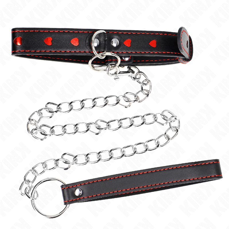 KINK - HALSKETTE MIT ARMBAND 65 CM HERZDETAILS 52,5 X 2,5 CM