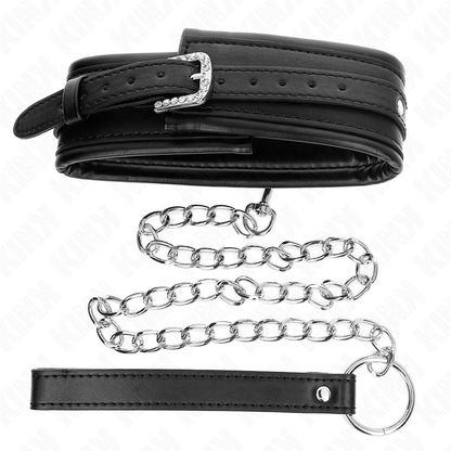 KINK – HALSKETTE MIT ARMBAND MIT GLÄNZENDER SCHNALLE 65 CM 48,5 CM X 5,3 CM