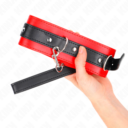 KINK - HALSKETTE MIT GÜRTEL 65 CM MIT ROTEM RIEMEN 54 X 4,5 CM